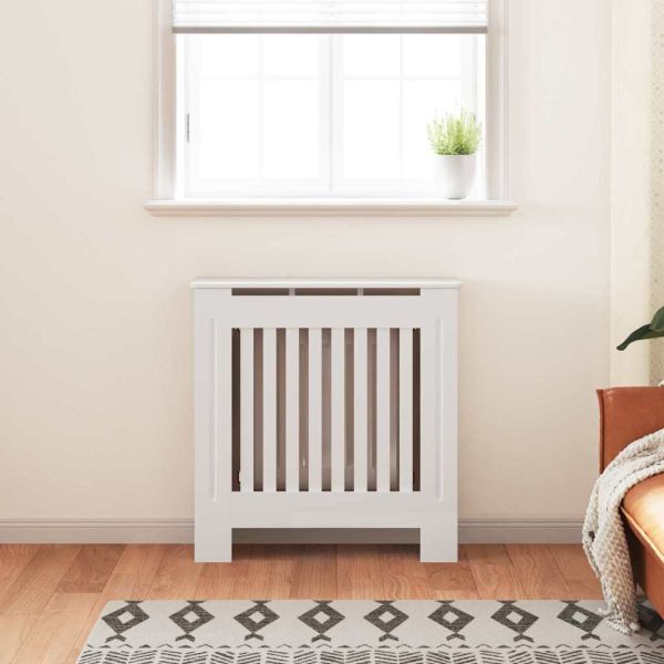 Калъф за радиатор 2 pcs Бяло 78 x 19 x 81,5 см Инженерно дърво