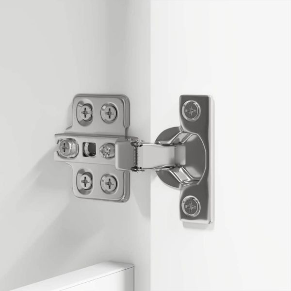 Комплект мебели за баня с чекмедже 3 pcs Бяло Инженерно дърво