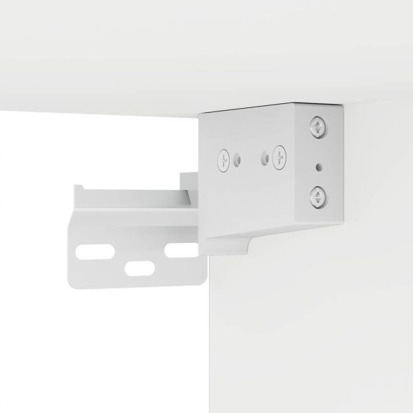 Комплект мебели за баня с чекмедже 3 pcs Бяло Инженерно дърво