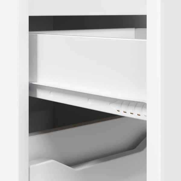 Комплект мебели за баня с чекмедже 3 pcs Бяло Инженерно дърво