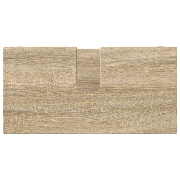 Комплект мебели за баня с рафт 3 pcs Сонома дъб Инженерно дърво