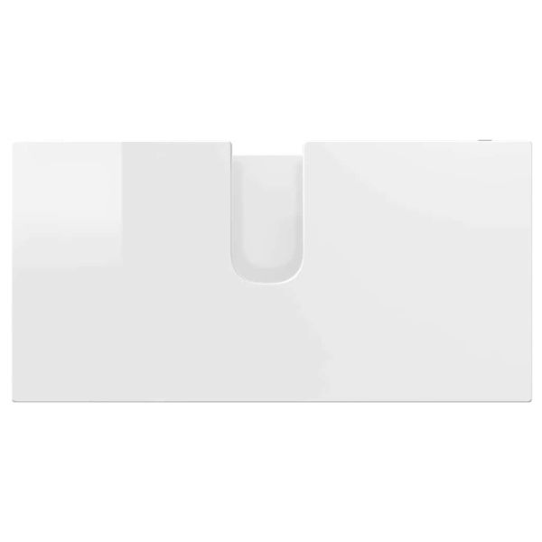 Комплект мебели за баня 3 pcs Лъскаво бяло Инженерно дърво