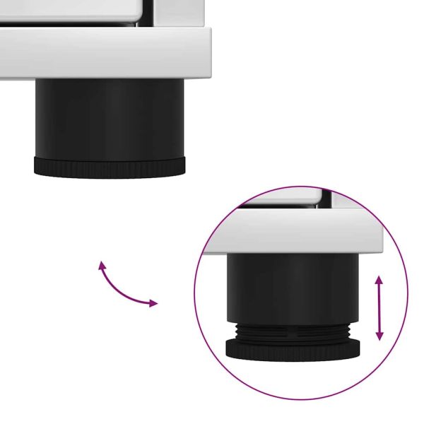Комплект мебели за баня 3 pcs Лъскаво бяло Инженерно дърво