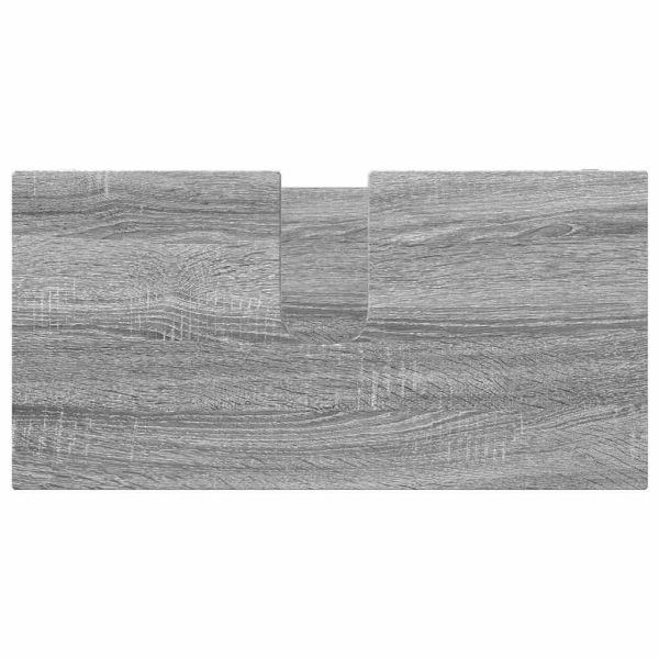 Комплект мебели за баня с рафт 3 pcs Сив Сонома Инженерно дърво