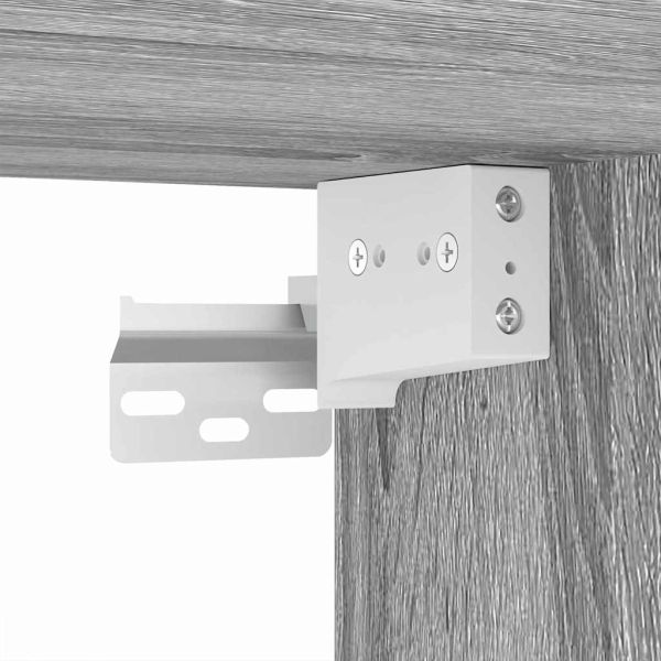 Комплект мебели за баня с рафт 3 pcs Сив Сонома Инженерно дърво