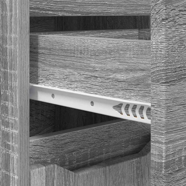 Комплект мебели за баня с рафт 3 pcs Сив Сонома Инженерно дърво