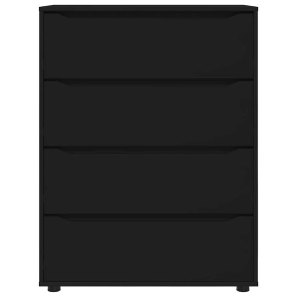 Шкафове за съхранение Черно 80 x 48 x 105 см Инженерно дърво