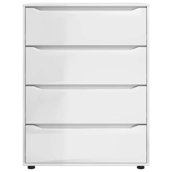 Шкафове за съхранение Лъскаво бяло 80 x 48 x 105 см