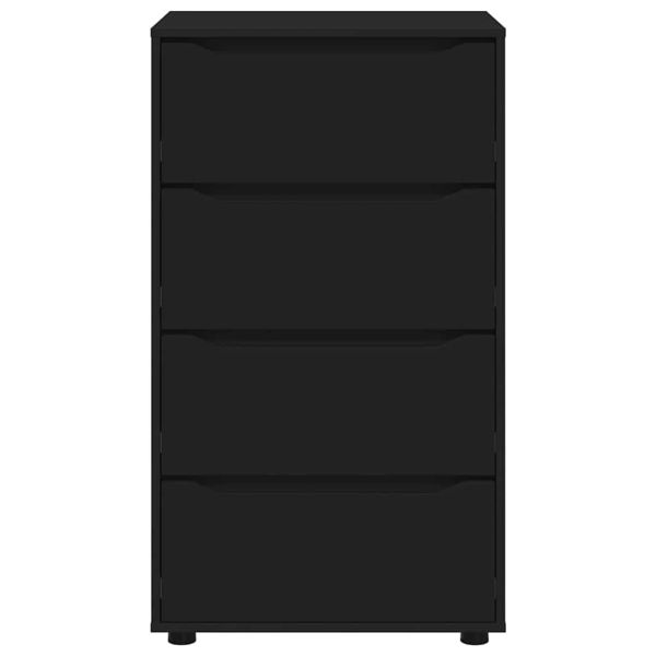 Шкафове за съхранение Черно 60 x 48 x 105 см Инженерно дърво