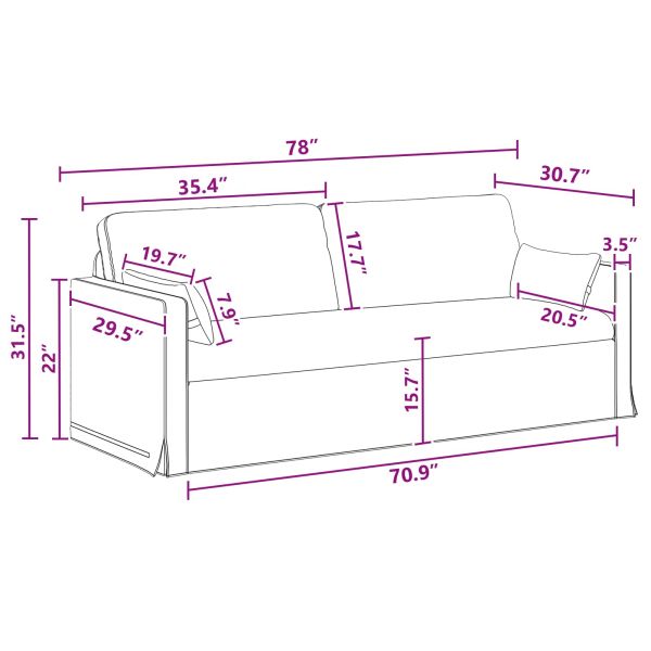 Комплект дивани 2 pcs Тъмен сив 158 x 78 x 80 см текстил