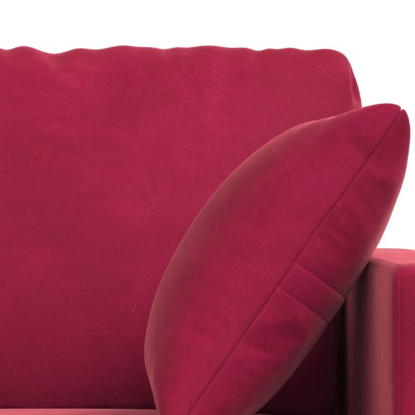 Комплект дивани 2 pcs Виненочервен 158 x 78 x 80 см Кадифе