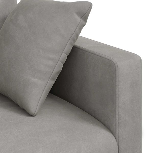 Комплект дивани 2 pcs Светлосиво 228 x 78 x 80 см Кадифе