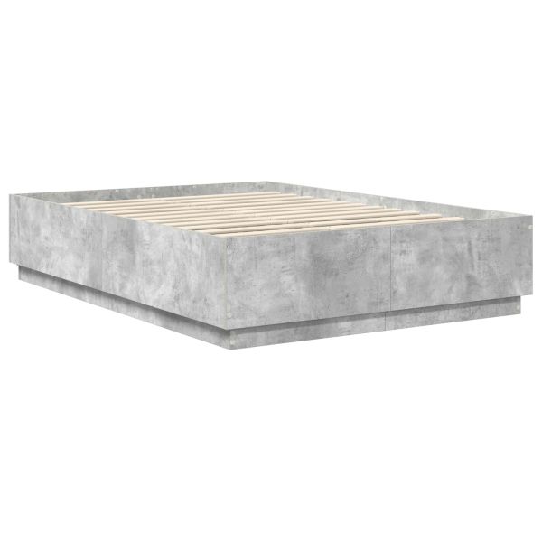 Рамка за легло Бетонно сиво 160 x 200 cm Инженерна дървесина