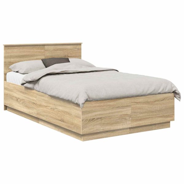 Рамка за легло Дъб сонома 135 x 190 cm Инженерна дървесина