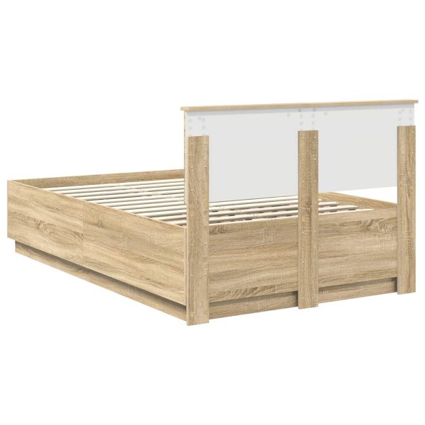 Рамка за легло Дъб сонома 120 x 200 cm Инженерна дървесина
