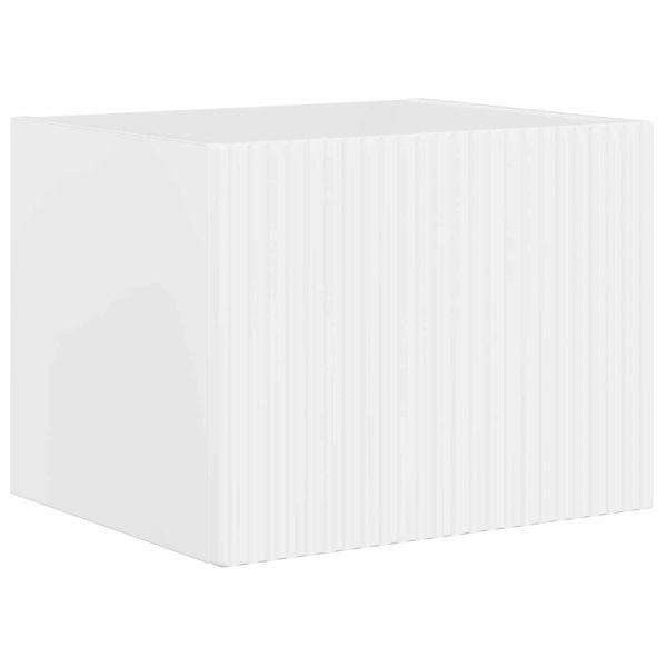 Комплект за стена на телевизор 6 pcs Лъскаво бяло