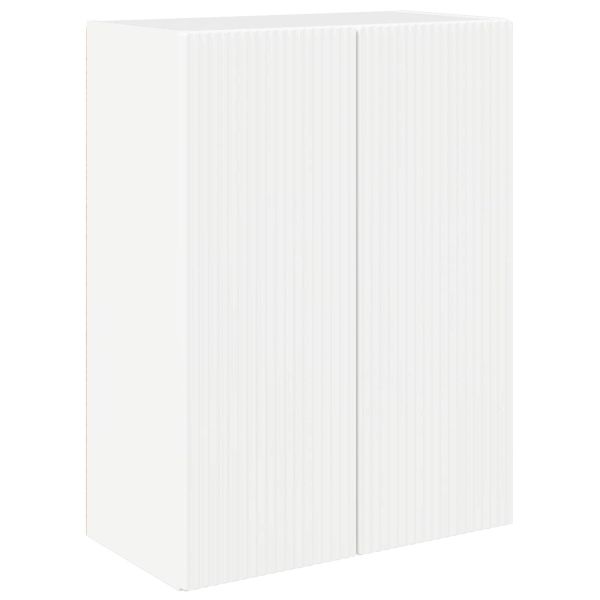 Комплект за стена на телевизор 6 pcs Лъскаво бяло