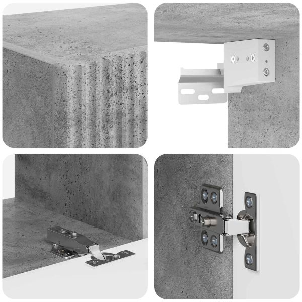 Комплект ТВ шкаф 6 pcs Циментено сиво Инженерно дърво