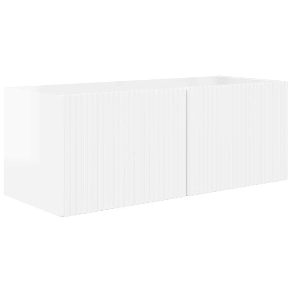 ТВ шкаф 8 pcs Лъскаво бяло