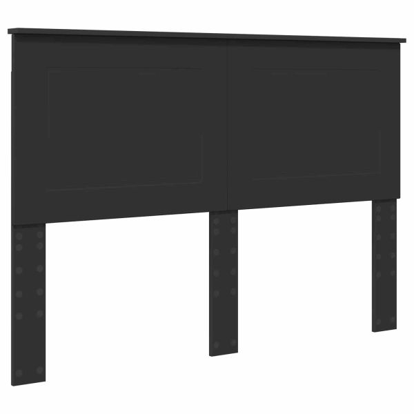 Рамка за легло Черно 140 x 200 cm Солидно борово дърво