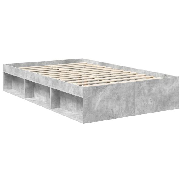 Рамка за легло Бетон 120 x 200 cm Солидно борово дърво