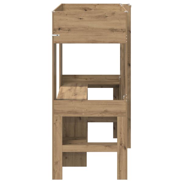 Рамка за двуетажно легло с бюро Дъб 75 x 190 cm Инженерно дърво