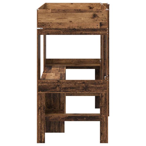 Рамка за двуетажно легло с бюро Старо дърво 100 x 200 cm