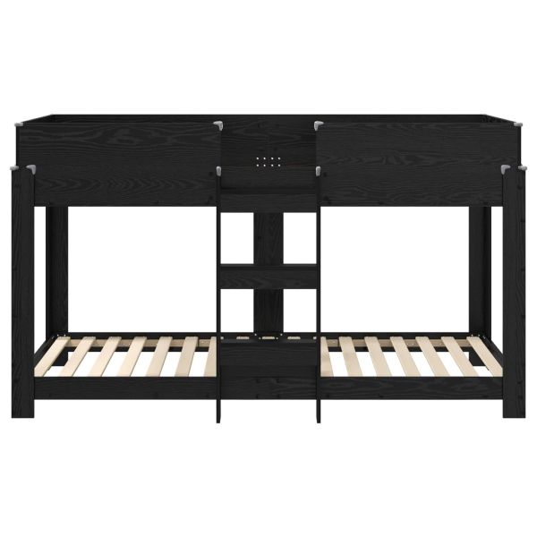 Двуетажно легло за деца Черния дъб 100 x 200 cm Инженерно дърво