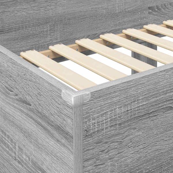 Двуетажно легло за деца Сив Сонома 100 x 200 cm Инженерно дърво