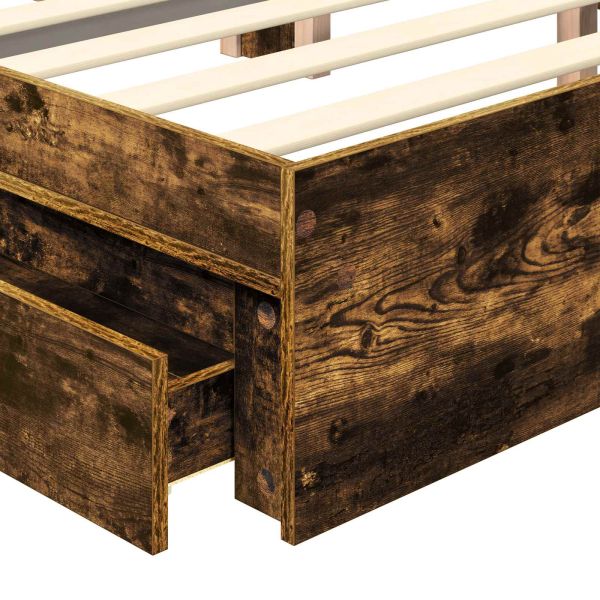 Легло с място за съхранение с таблото Димян дъб 160 x 200 cm