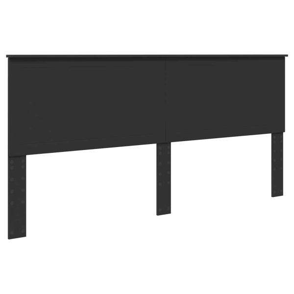 Рамка за легло с таблото Черно 200 x 200 cm Инженерна дървесина