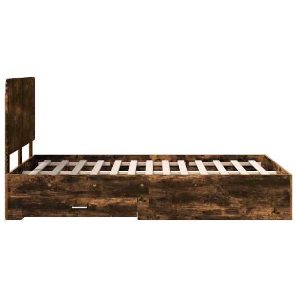 Рамка за легло с таблото Димян дъб 120 x 190 cm Инженерно дърво