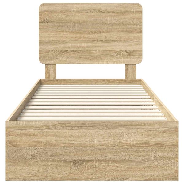 Рамка за легло с таблото Сонома дъб 90 x 200 cm Инженерно дърво