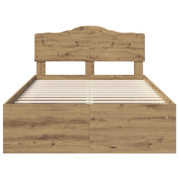 Рамка за легло Дъб Артизан 135 x 190 cm Солидно борово дърво