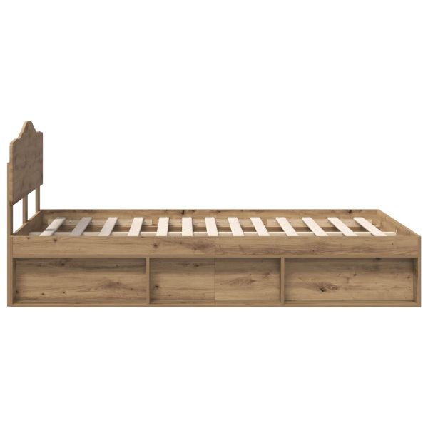 Рамка за легло Дъб Артизан 120 x 200 cm Солидно борово дърво