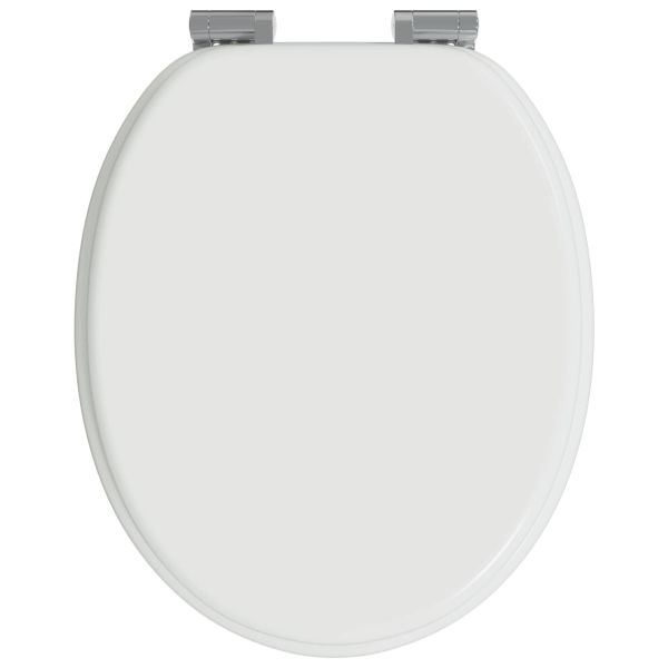 Мека затваряща се тоалетна седалка 2 pcs Бял 44 x 38 см ПДЧ