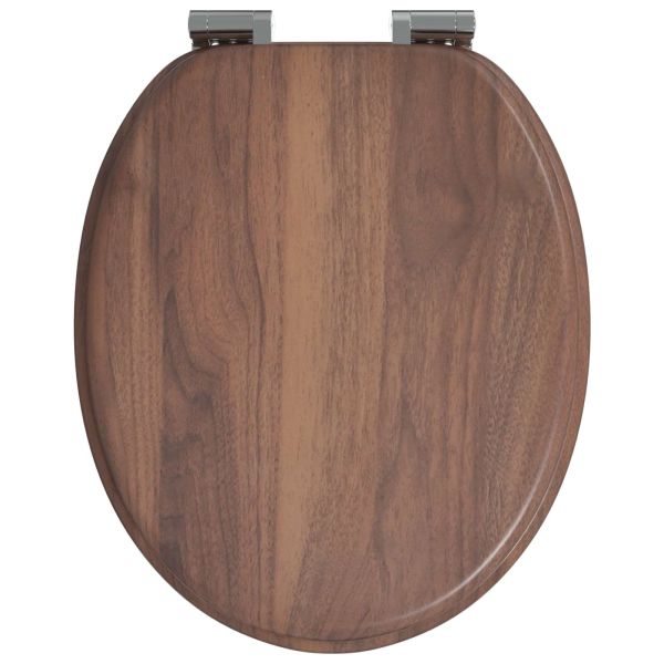 Мека затваряща се тоалетна седалка 2 pcs Кафяво 44 x 38 см ПДЧ