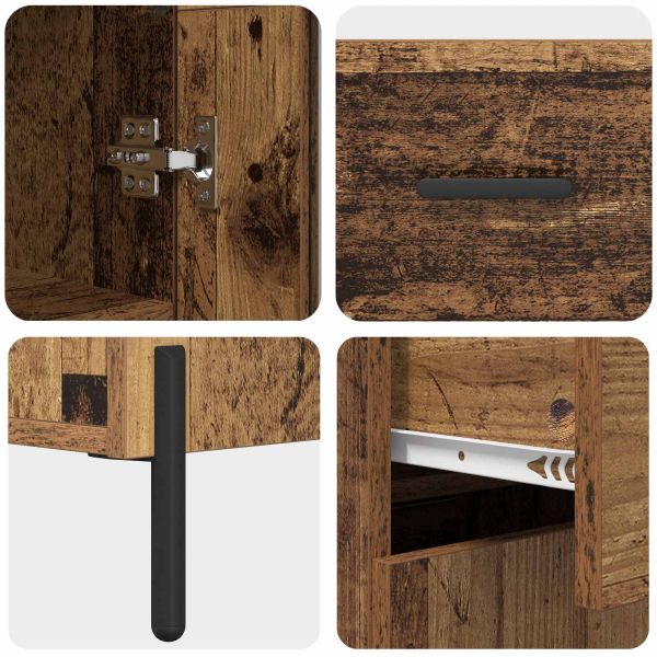 Висок шкаф Старо дърво 69,5 x 34 x 180 см Инженерно дърво