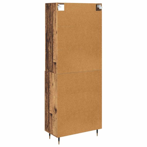 Висок шкаф Старо дърво 69,5 x 34 x 180 см Инженерно дърво