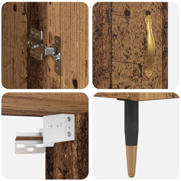 Висок шкаф Старо дърво 69,5 x 34 x 180 см Инженерно дърво