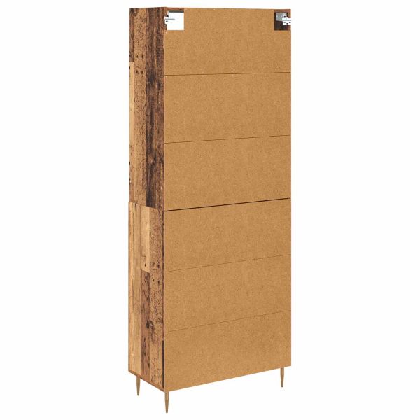 Висок шкаф Старо дърво 69,5 x 34 x 180 см Инженерно дърво