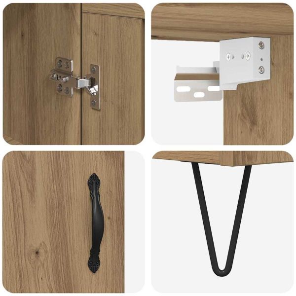 Висок шкаф Дъб 69,5 x 34 x 180 см Инженерно дърво