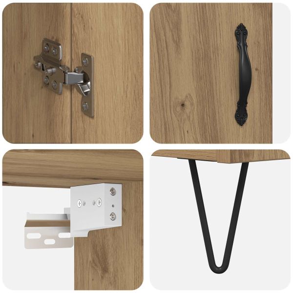 Висок шкаф Дъб 69,5 x 34 x 180 см Инженерно дърво