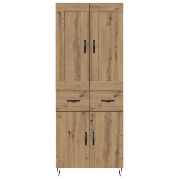 Висок шкаф с чекмедже Дъб 69,5 x 34 x 180 см Инженерно дърво