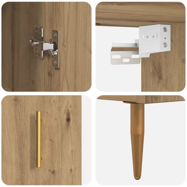 Висок шкаф Дъб 69,5 x 34 x 180 см Инженерно дърво