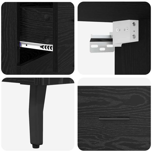 Висок шкаф с чекмедже Черния дъб 69,5 x 34 x 180 см