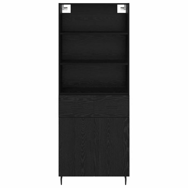 Висок шкаф с чекмедже Черния дъб 69,5 x 34 x 180 см