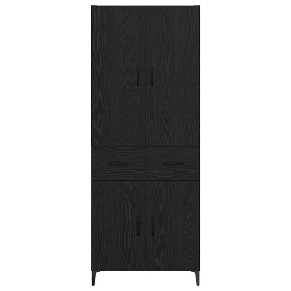 Висок шкаф Черния дъб 69,5 x 34 x 180 см Инженерно дърво
