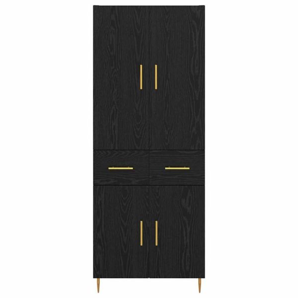 Висок шкаф Черния дъб 69,5 x 34 x 180 см Инженерно дърво