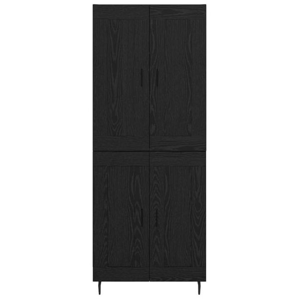 Висок шкаф 2 pcs Черния дъб Инженерно дърво